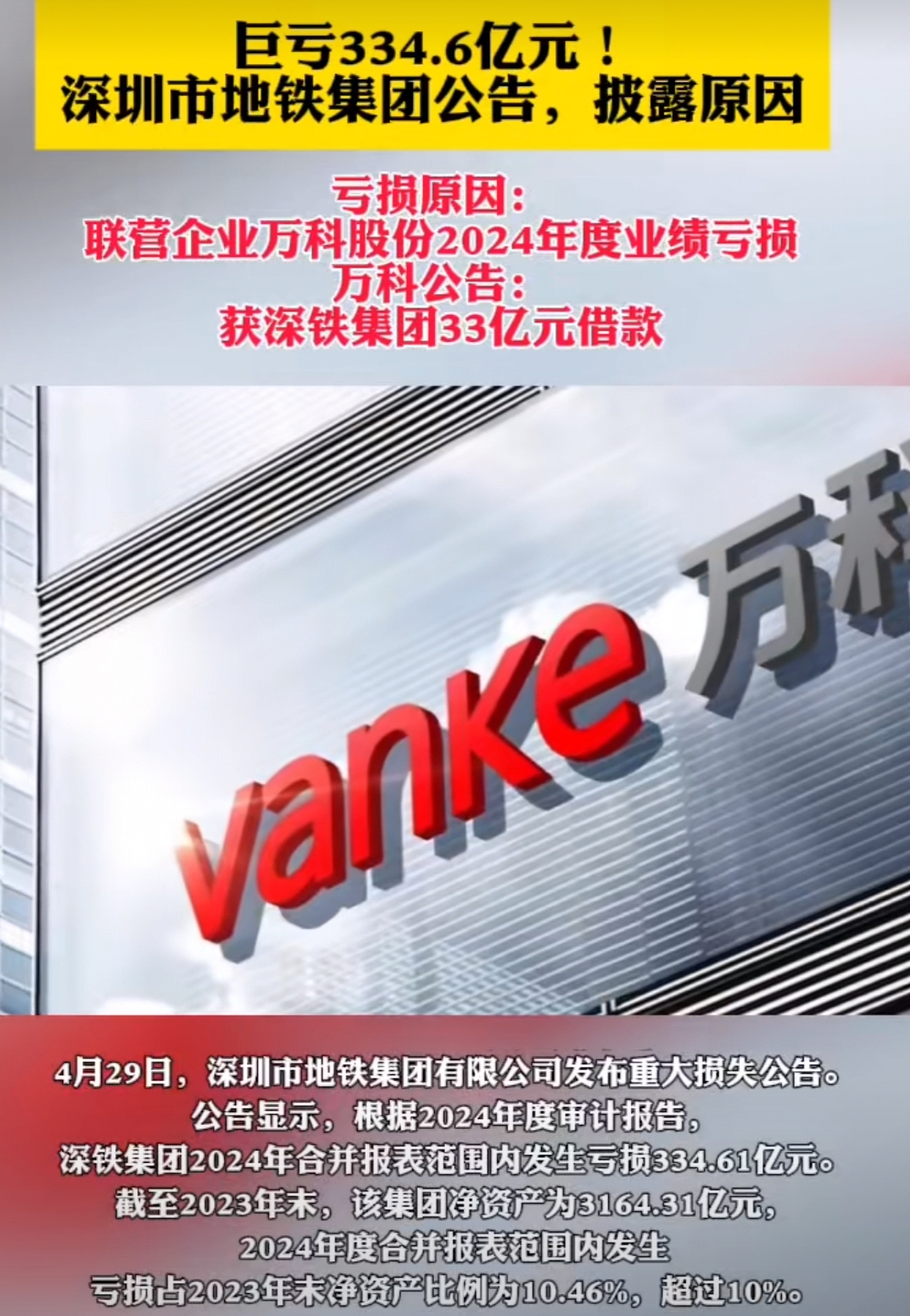 万科，最新披露